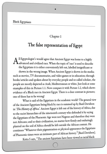 Black Egyptians - open book